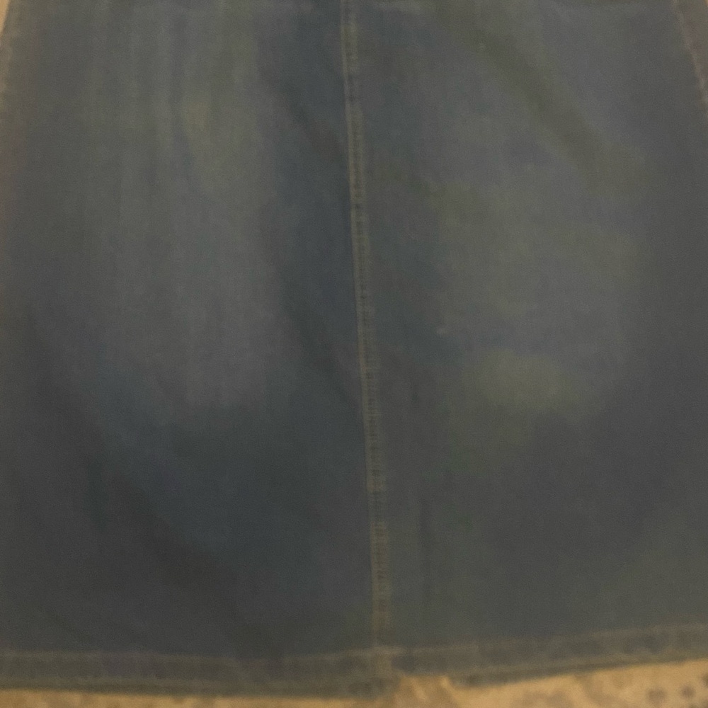 Cato Woman Denim Skirt Size 24W. Long w/Split, jeweled pockets new with tags